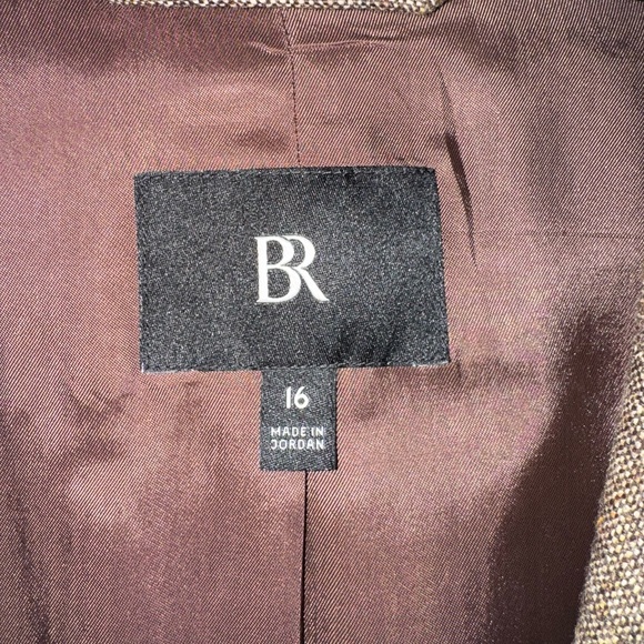 NWOT Banana Republic Brown on Brown Light Wool Blazer Sz 16- Orig $249 - Picture 4 of 8